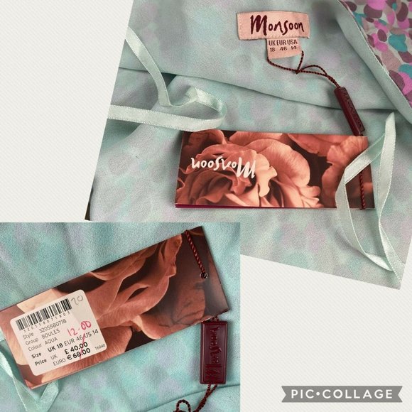 Monsoon USA 14 Polka Dot Abstract Ruffle Accent Tank Top Lined NWD - Picture 12 of 12